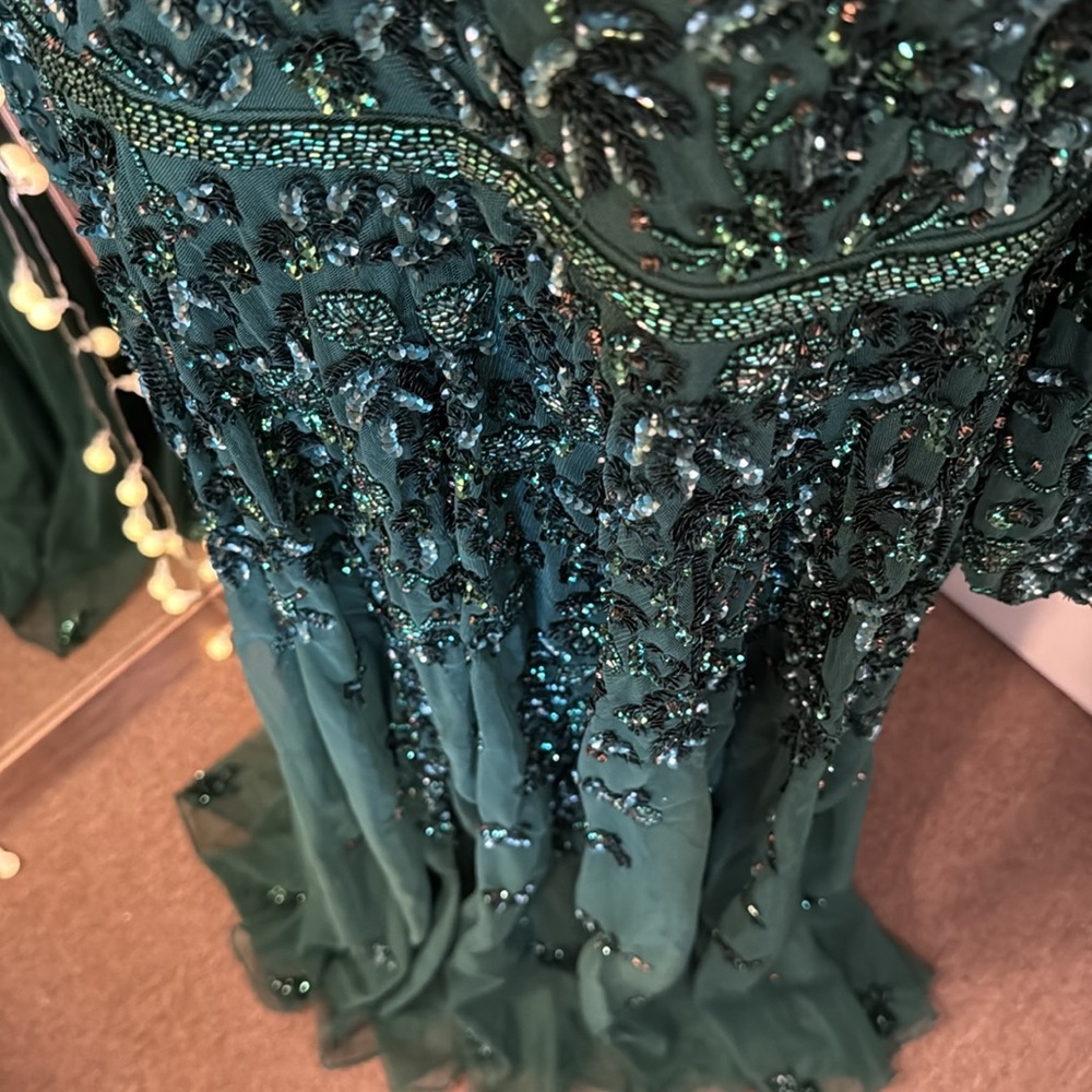 Mac Duggal Green Embellished Maxi Dress - Picture 8 of 16